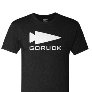 Black / White Goruck Spearhead Men's T-Shirt | CA-WJL-741526