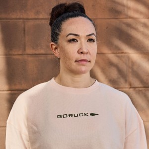 Pink / Green Goruck Cropped Embroidered Women's Sweatshirt | CA-FTX-865032