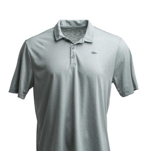 Silver Goruck The Field Polo Men's T-Shirt | CA-HPN-108625