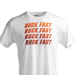 White Goruck Ruck Fast Men's T-Shirt | CA-COW-276851