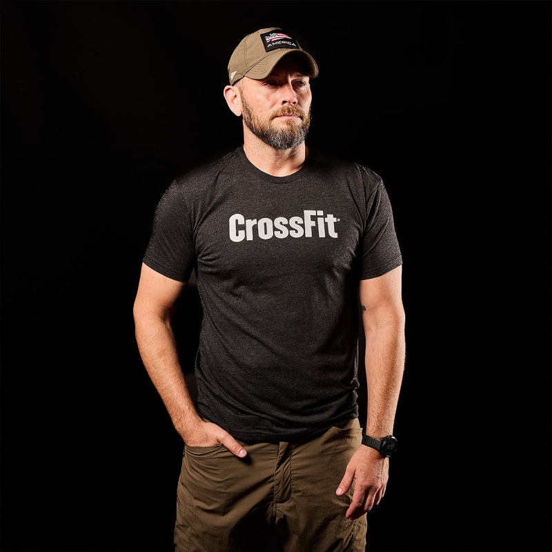 Black Goruck CrossFit Men's T-Shirt | CA-EPR-981543