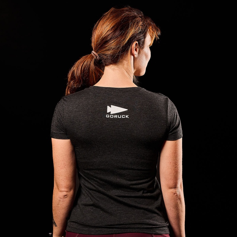 Black Goruck CrossFit Women's T-Shirt | CA-BJP-631920