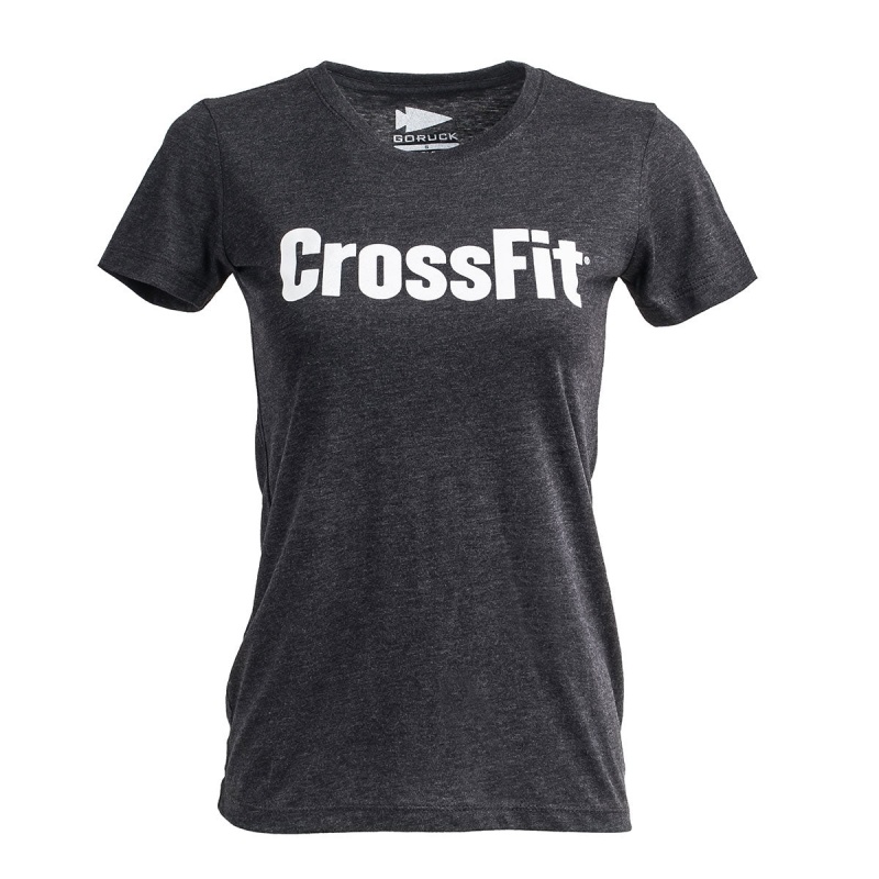 Black Goruck CrossFit Women\'s T-Shirt | CA-BJP-631920