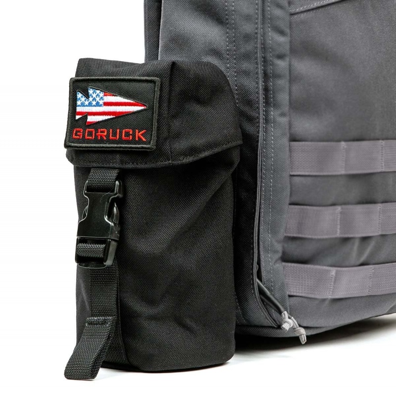 Black Goruck Full Panel Water Bottle Pocket Accessories Bags | CA-DBP-481365