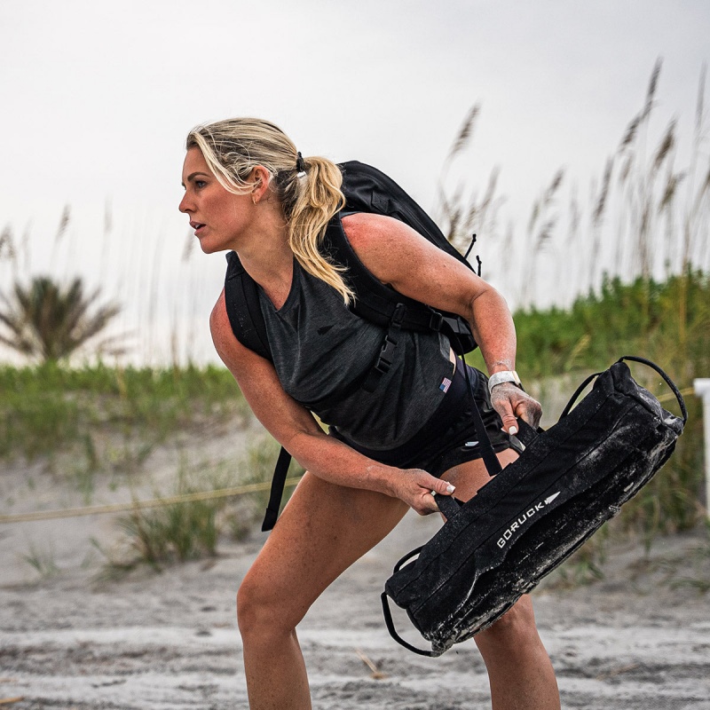 Black Goruck Indestructible Tough / Pockets Women's Leggings | CA-GMA-394680