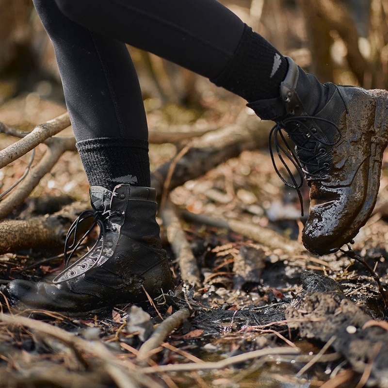 Black Goruck Merino Challenge Men's Socks | CA-CUK-230718