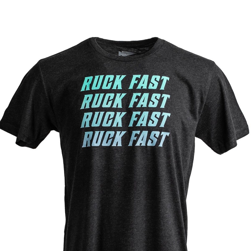 Black Goruck Ruck Fast Men\'s T-Shirt | CA-DLE-036847