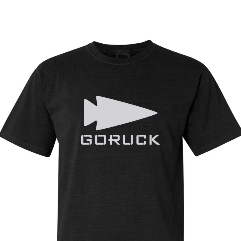 Black Goruck Spearhead Heavyweight Men\'s T-Shirt | CA-VBO-126730