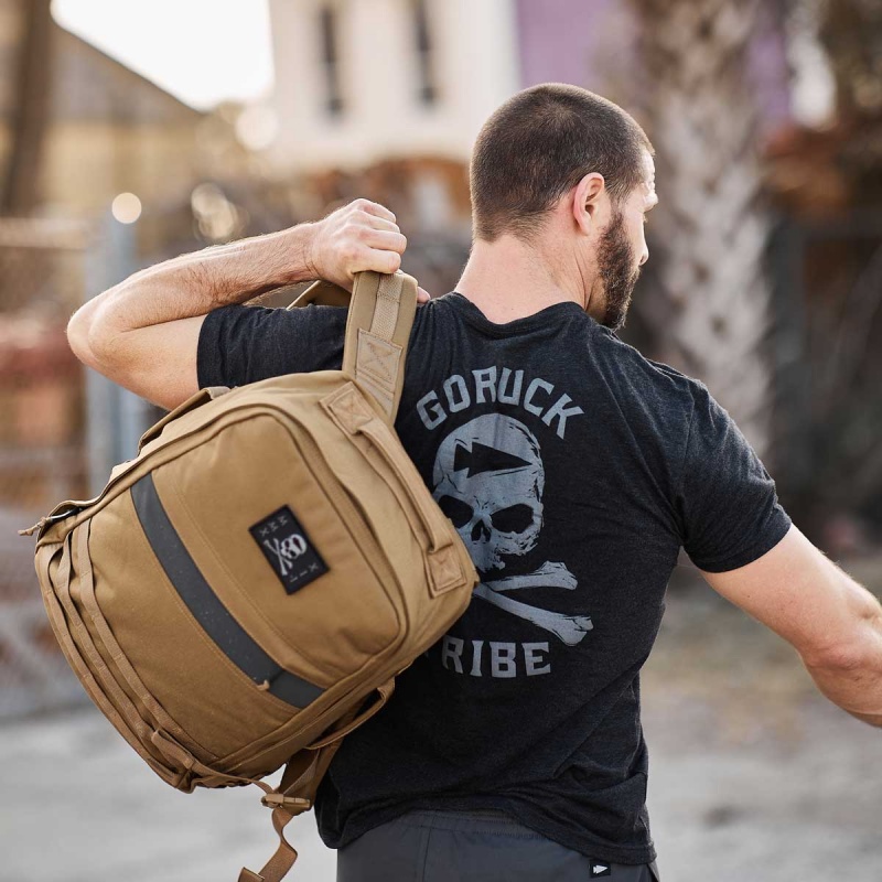 Black Goruck Tribe Men's T-Shirt | CA-COQ-609857