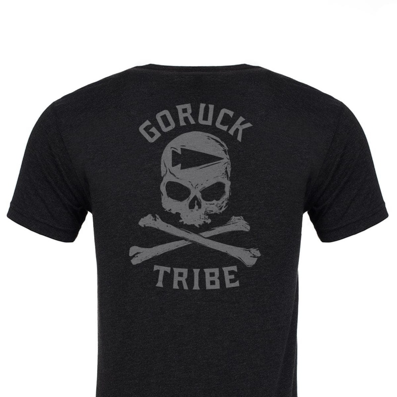 Black Goruck Tribe Men's T-Shirt | CA-COQ-609857