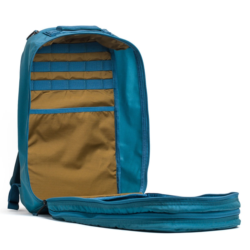 Blue / Brown Goruck Ruck Double Compartment Ripstop ROBIC® Accessories Bullet | CA-YVB-614035