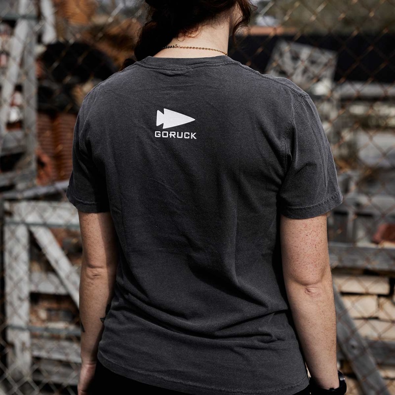 Dark Grey Goruck Spearhead Heavyweight Women's T-Shirt | CA-ZKY-542109