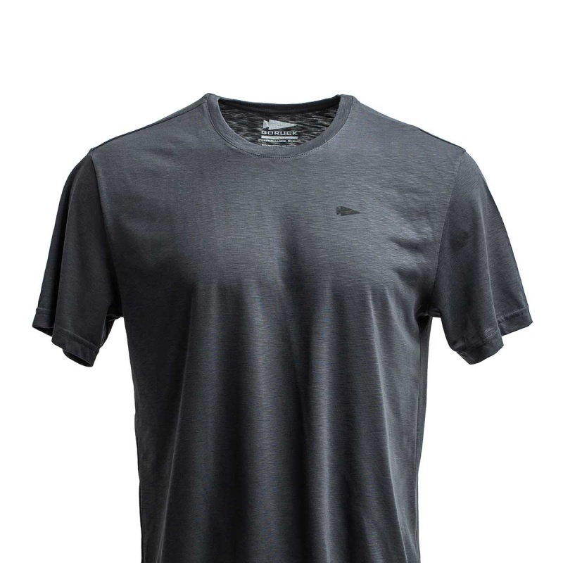 Deep Grey Goruck The Field Men\'s T-Shirt | CA-JMA-243586