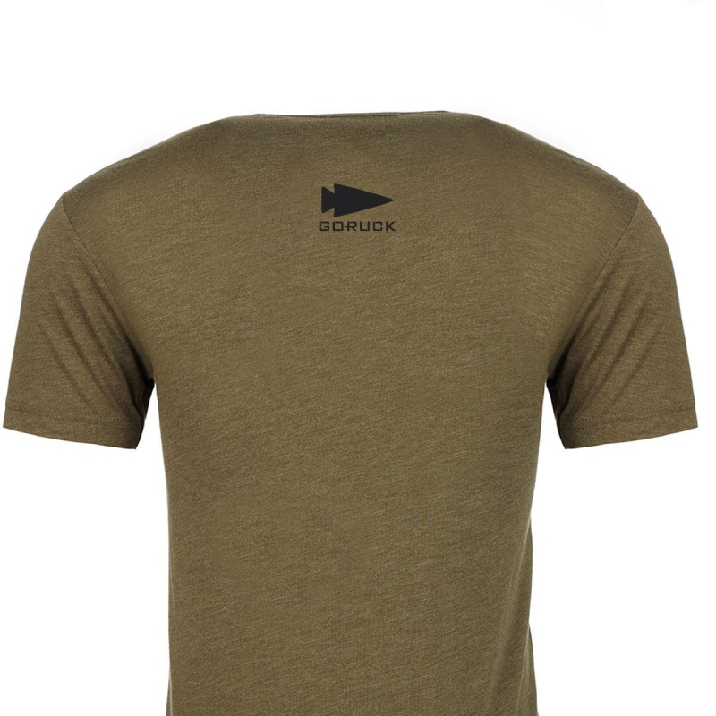 Green Goruck Embrace the Suck Men's T-Shirt | CA-KFA-138256