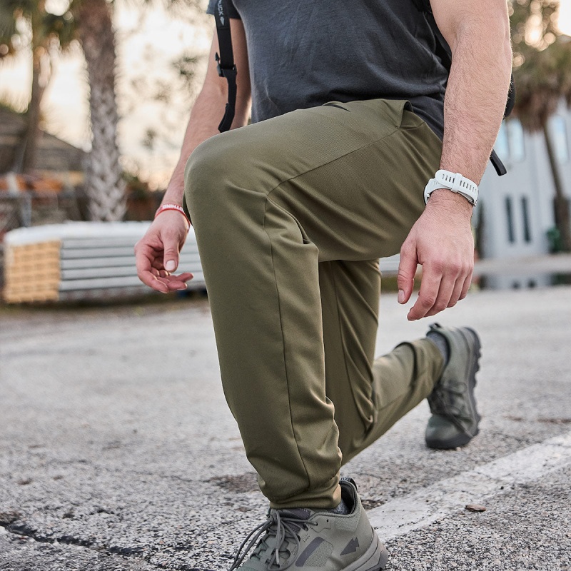 Green Goruck Indestructible Performance Joggers Men's Pants | CA-TFU-204315