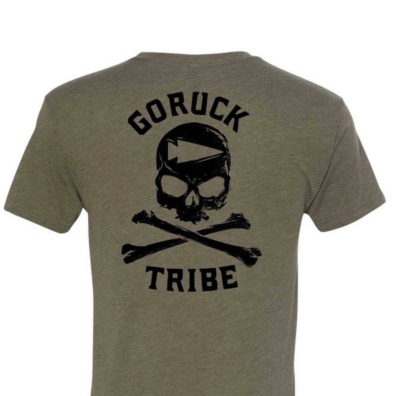 Green Goruck Tribe Men\'s T-Shirt | CA-HXS-129504