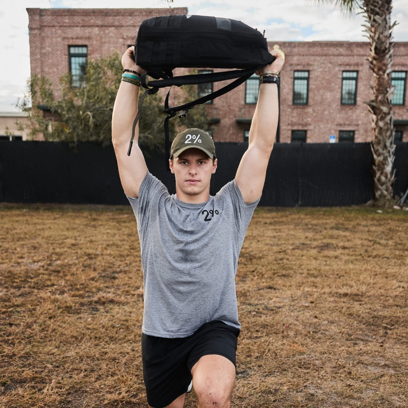 Grey Goruck 2% Men's T-Shirt | CA-SZV-584637