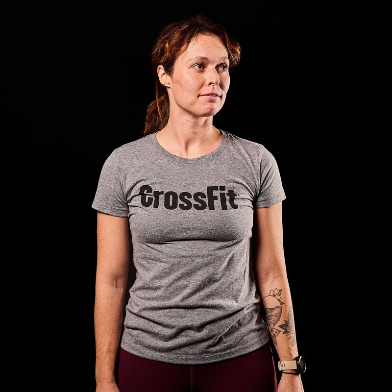 Grey Goruck CrossFit Women's T-Shirt | CA-CUG-965027