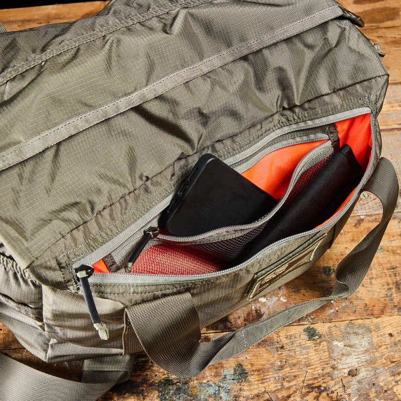 Grey / Orange Goruck Kit Bag / Shoe Compartment Ripstop ROBIC® (Includes Shoulder Strap) Accessories Bags | CA-LVM-379601