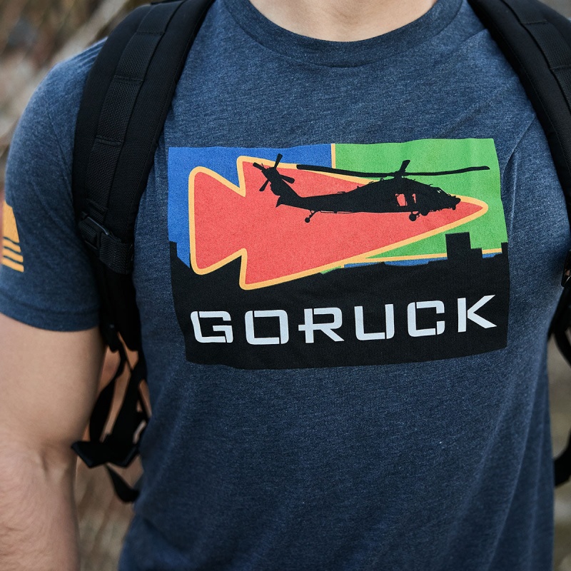 Navy Goruck Mog Mile 30th Anniversary Men's T-Shirt | CA-NPG-671302