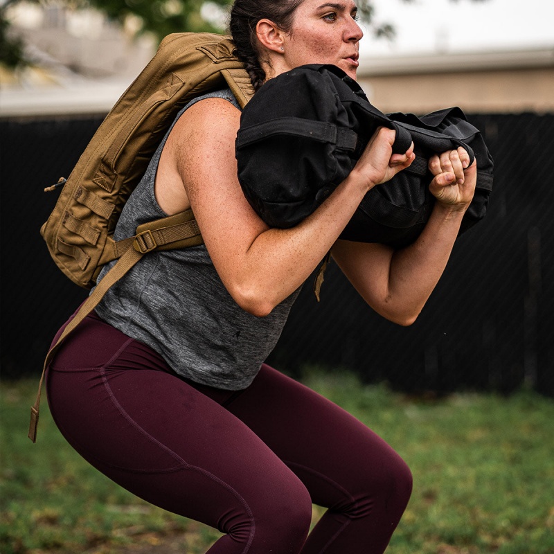 Red Goruck Indestructible Tough / Pockets Women's Leggings | CA-YRS-260384