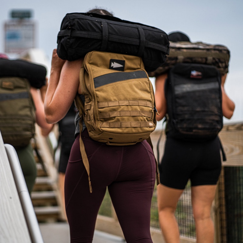 Red Goruck Indestructible Tough / Pockets Women's Leggings | CA-YRS-260384