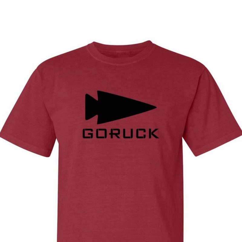 Red Goruck Spearhead Heavyweight Men\'s T-Shirt | CA-QPI-416728