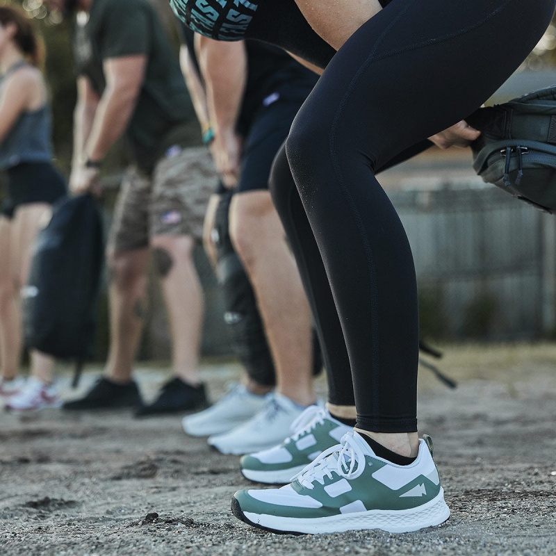 White / Green Goruck Seaspray Men's Rough Runners | CA-ANK-962415